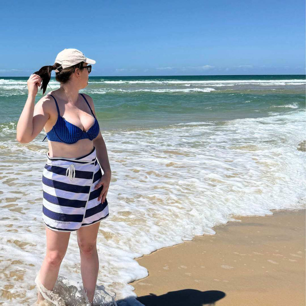 Cabana Stripes Towel Wrap Skirt