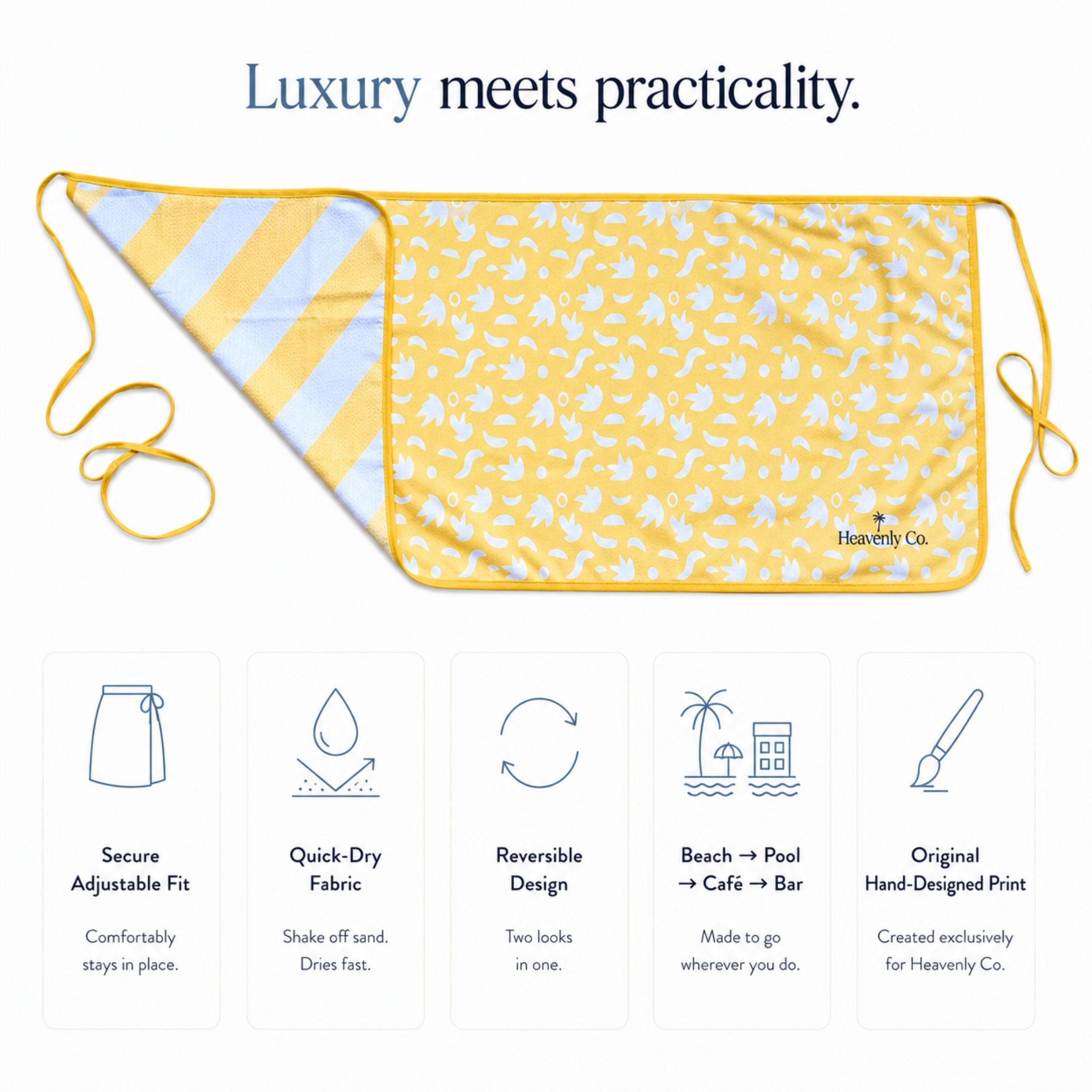 Lemon Crush Towel Wrap Skirt